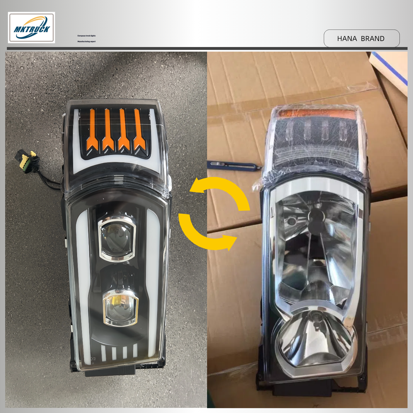 [Переделанные две линзованные LED-лампы для гостиной, светильник Scania GPR серия грузового света модификация 1760554 1760597]
