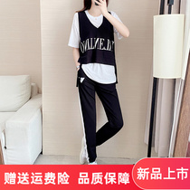 2022 Summer Clothing Nets Red Fried Street Decor Three Sets Fashion Suit Women Little Sub Casual Sportswear Loose Thin