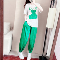Famous brand sports suit summer 2022 new female thin fashion loose air leisure two pieces of age reduced