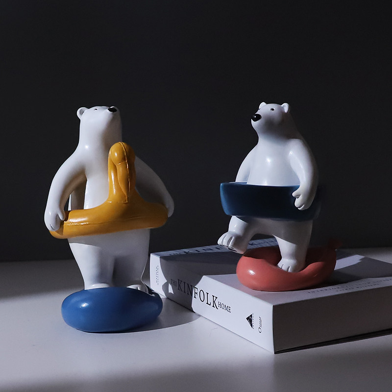 Home Living Room Genguan Desktop Swing Piece Decorations Gift Nordic Modern Light Lavish Style Cute Balloon Bear Animal