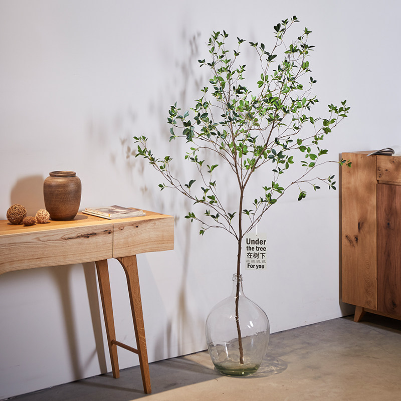 Simulation green plants indoor high-end clothing store large horse drunk wood hanging bell branches wabi-sabi home desktop floor plant