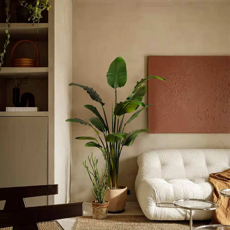Simulation green plant decoration brigade Banana Crane Looking Lann Indoor Fake Plant Pendulum bionic large potted Nordic Silence Style