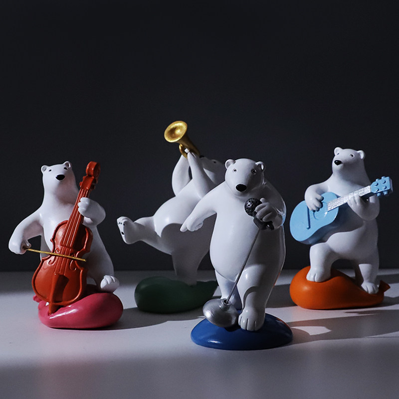 Home Swing Accessories Creative Resin Balloon Bear Living Room Tabletop Nordic Light Lavish Style Craft Decorations Girls Gifts