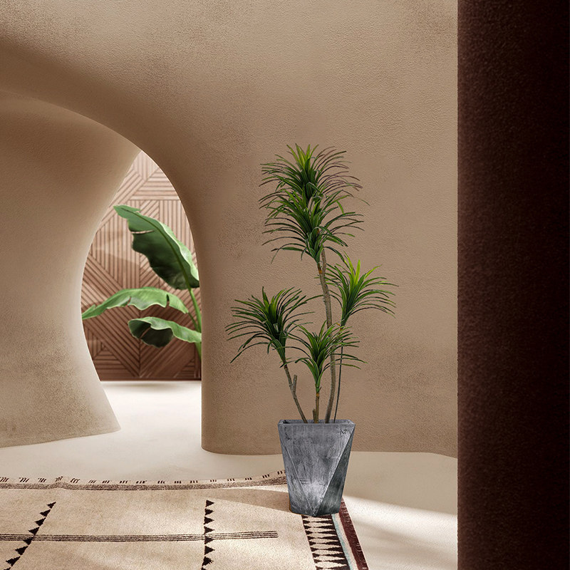 Oudu space simulation green plant decoration millennium iron tree wabi-sabi style simple decoration indoor living room bionic plant