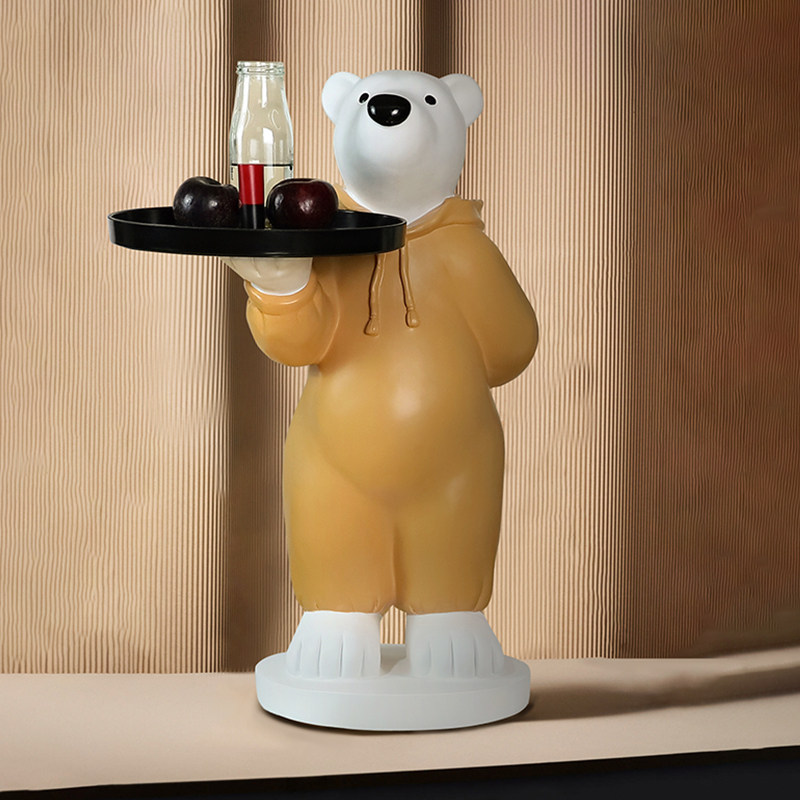 Genguan TV Cabinet Brief Decoration Wind Home Violent Bear Swing Piece Key Containing Ground Resin Handicraft Furnishing