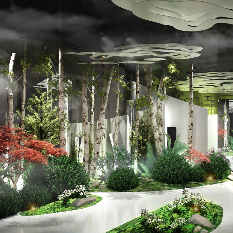 Birch dry branches living room porch solid wood creative homestay partition shape Persian grass shopping mall window landscaping decoration