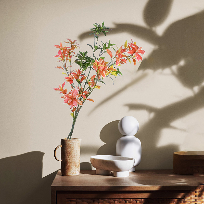 Simulation Plant Decoration Red Horse Drunk Wood Hanging Bell Fake Branches Home Living Room Table Swing Piece Nordic Wind Fake Green Plant