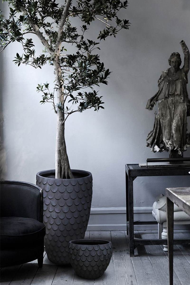 Green plant multi-meat flower pot breathable ceramic minimalist indoor personality floor retro CUHK Hotel Dining Room Plant Basin