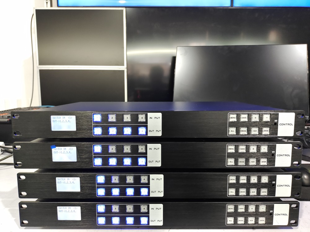 4kHDMI matrix 0404 8 into 8 out switcher supports EDID manual editing support web control