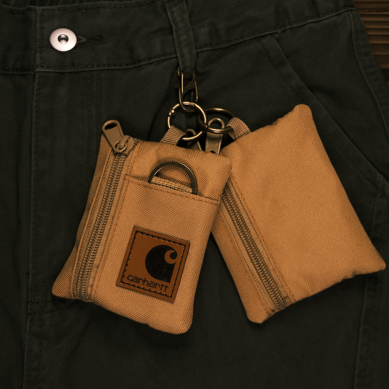 Kaha Style Canvas Workwear Simple Portable Earphone Bag Coin Purse Card Holder Keychain Neck Strap Style