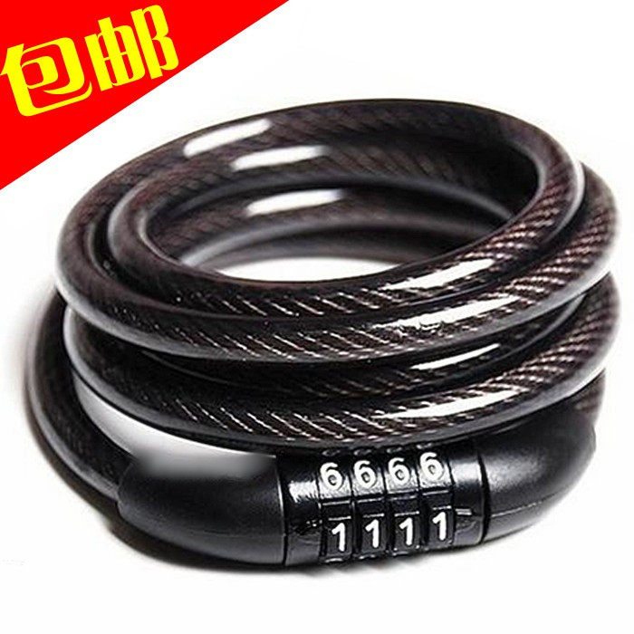 Universal Lock Mountaineering Bike Password Chain Lock Electric Car Steel Cable Lock Bike Accessories Burglary-proof riding gear