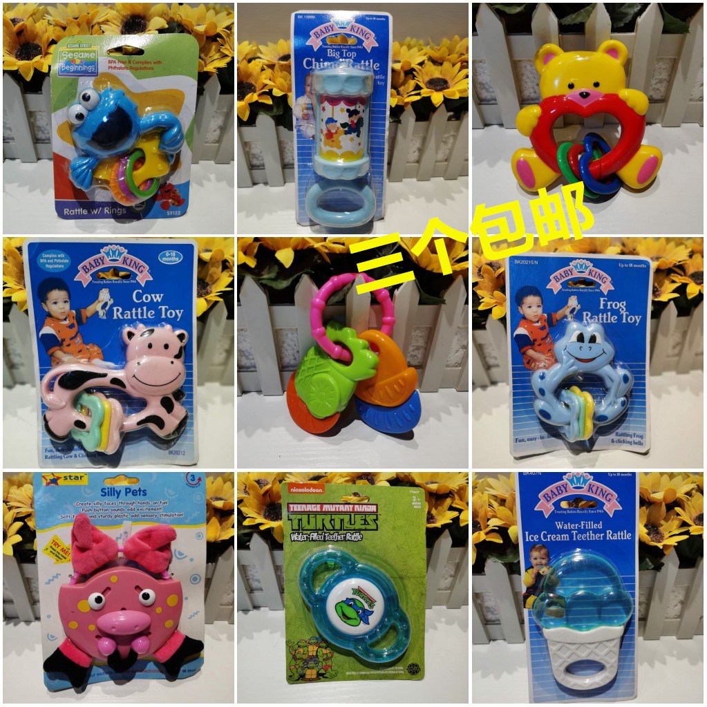 Exit Original Single Baby Hand Rocking Bell Goodenware Appeasement Gripping Toy Entrance Without BPA Baby Early Education Puzzle