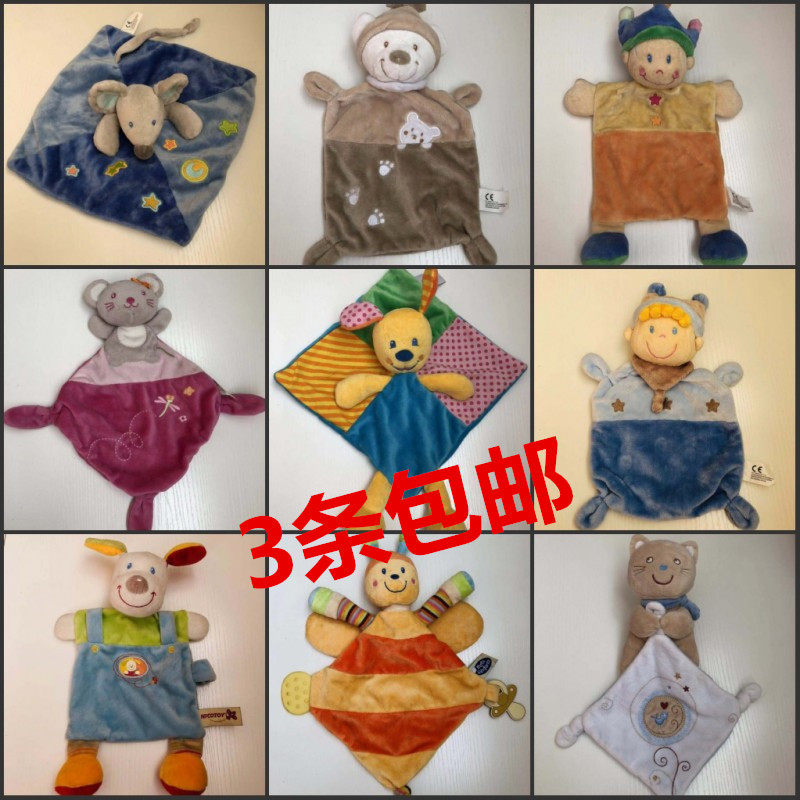 Artificial reassuring doll baby and toddler exit, but not cut the hair entrance to soothe towel plush baby