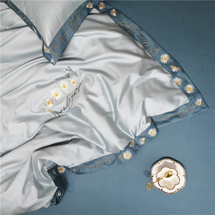 Mùa xuân và mùa hè phong cách mục vụ cotton 60 bông dài chủ yếu bông thêu bốn mảnh chăn bông đơn giản bộ đồ giường - Bộ đồ giường bốn mảnh chăn ga tencel