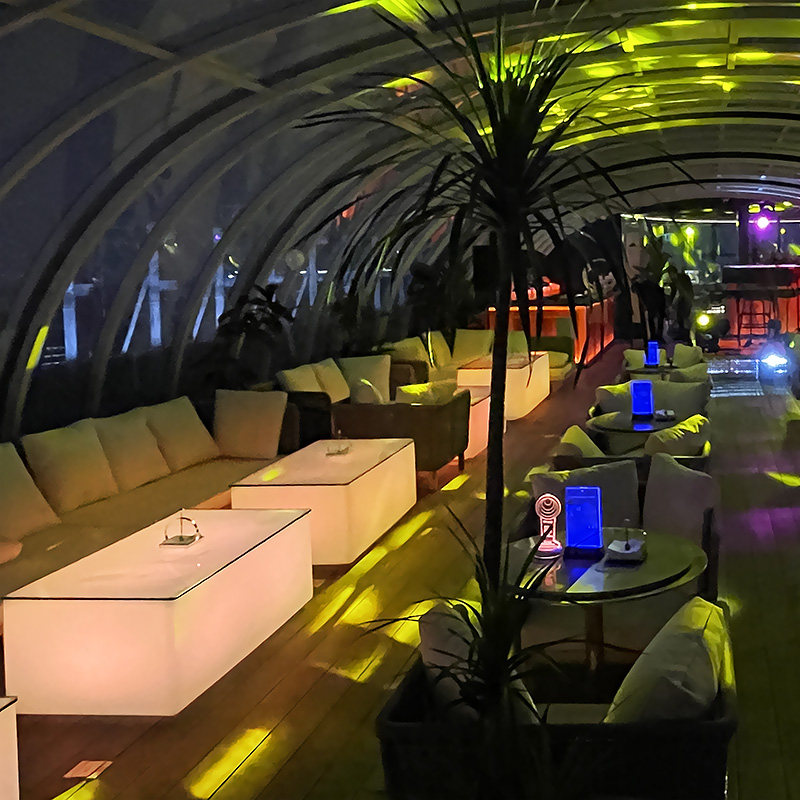 KTV coffee table bar scatter table outdoor dining room simple card seat net red nightclub box rectangular bar table