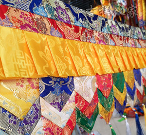 Curtain Buddha Hall Curtain Hanging Curtain Tablecloth Wall Circumference Ethnic Fabric Jewelry Decoration Handmade Ceil