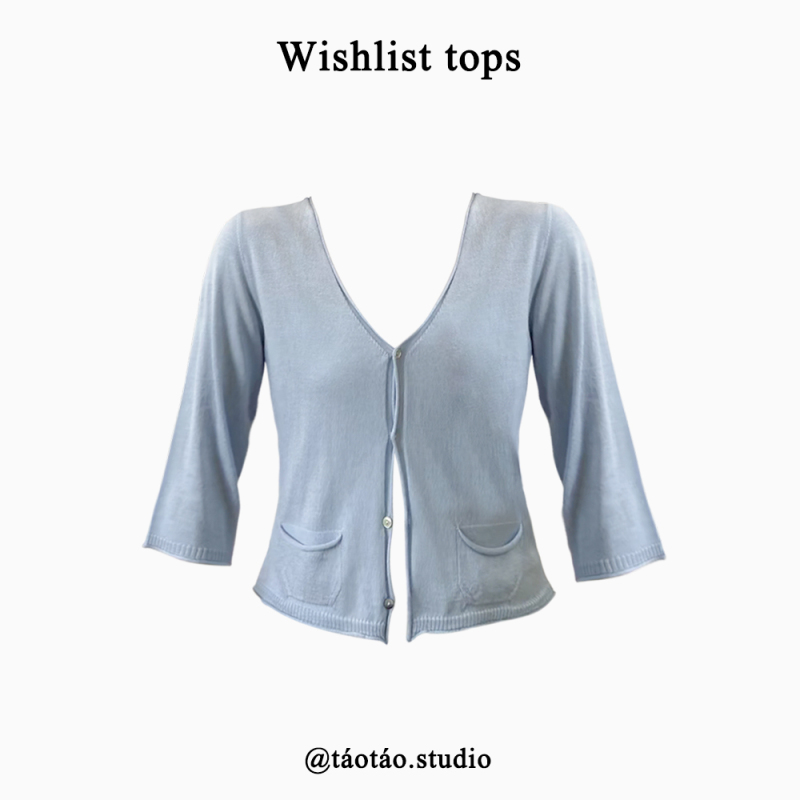 Taotao Custom Made Relaxed Single-Breasted Mid-Sleeve Knitted Cardigan for Women, Autumn 2026 New Thin Outerwear Cardigan Taotao Custom Made Relaxed Single-Breasted Mid-Sleeve Knitted Cardigan for Women, Autumn 2026 New Thin Outerwear Cardigan