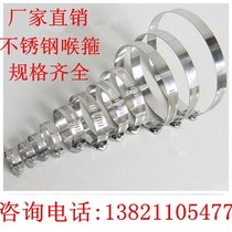 Stainless steel throat clamp pipe hoop American stainless steel strong clamp gas pipe throat hoop