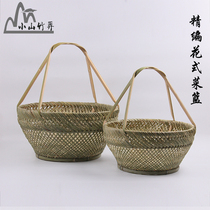 Handmade bamboo basket Portable Basket Egg Basket basket fruit basket Hangzhou basket storage basket round basket buy basket