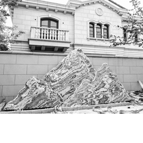 Landscape stone set stone Taishan stone slice snow wave stone combination slice landscape stone dry landscape