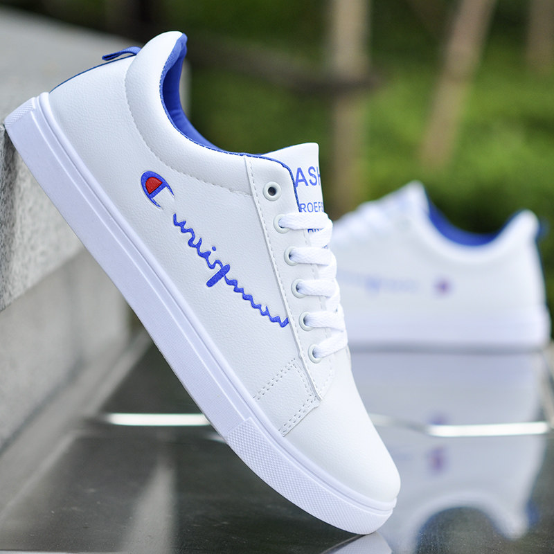 Tide brand white shoes men's leather Korean version all-match 2021 new spring and summer white sneakers casual flat white shoes