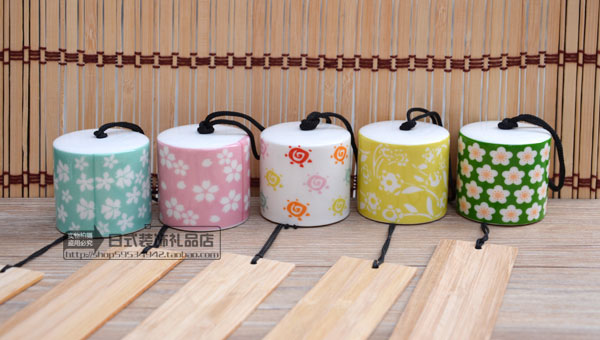 Full 100 CRISP RING DAY STYLE FLAT TOP WOOD REGISTER CERAMIC WINDBELL CAR PENDANT TRIM PENDANT CHERRY BLOSSOM AND WIND MULTISECTION SELECTION