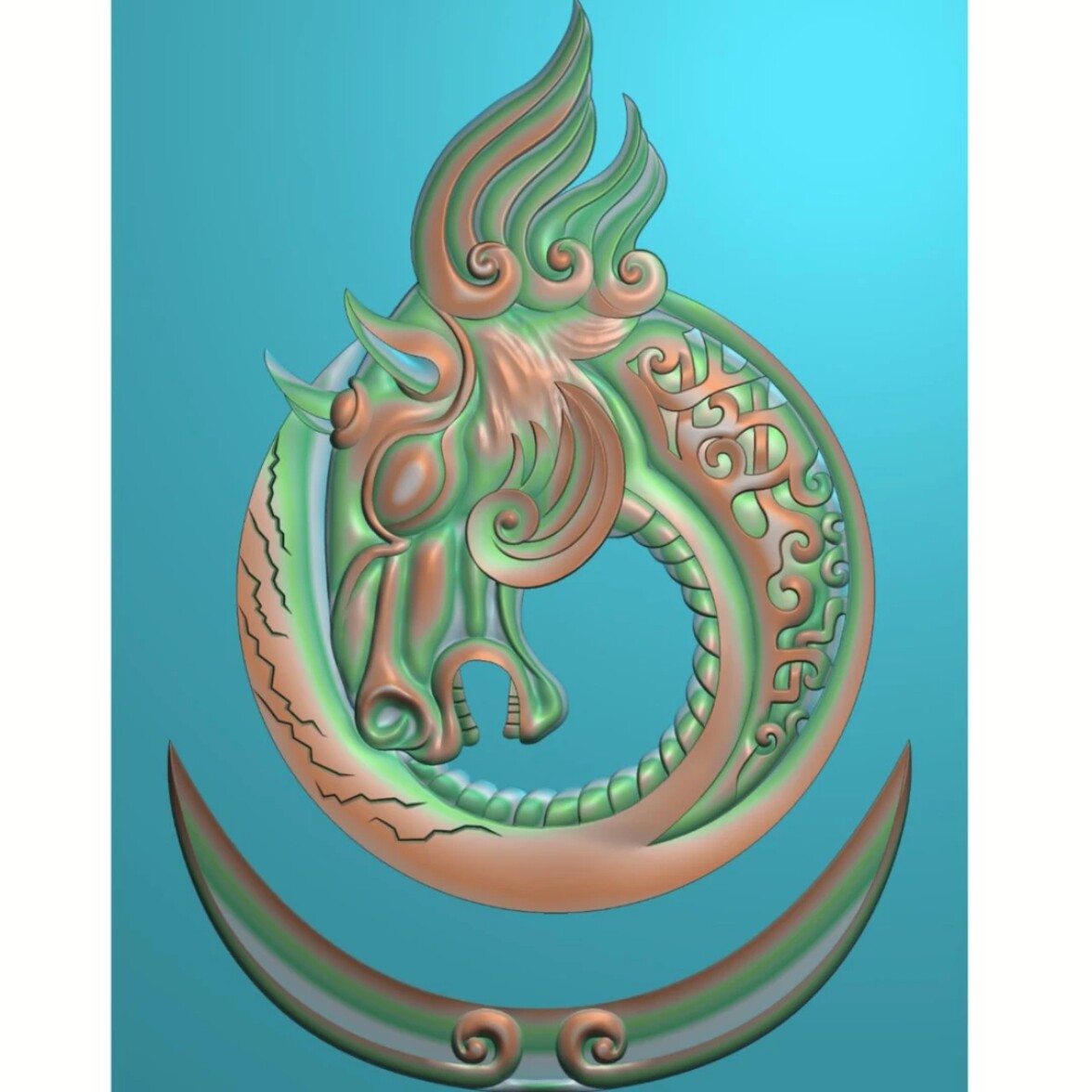 蒙元素雕刻专业作图设计
