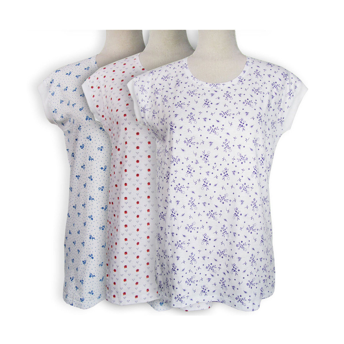 Clearance cut price middle-aged cotton T-shirt women's flower undershirt Summer small crew neck cotton sleeveless base shirt to send mom