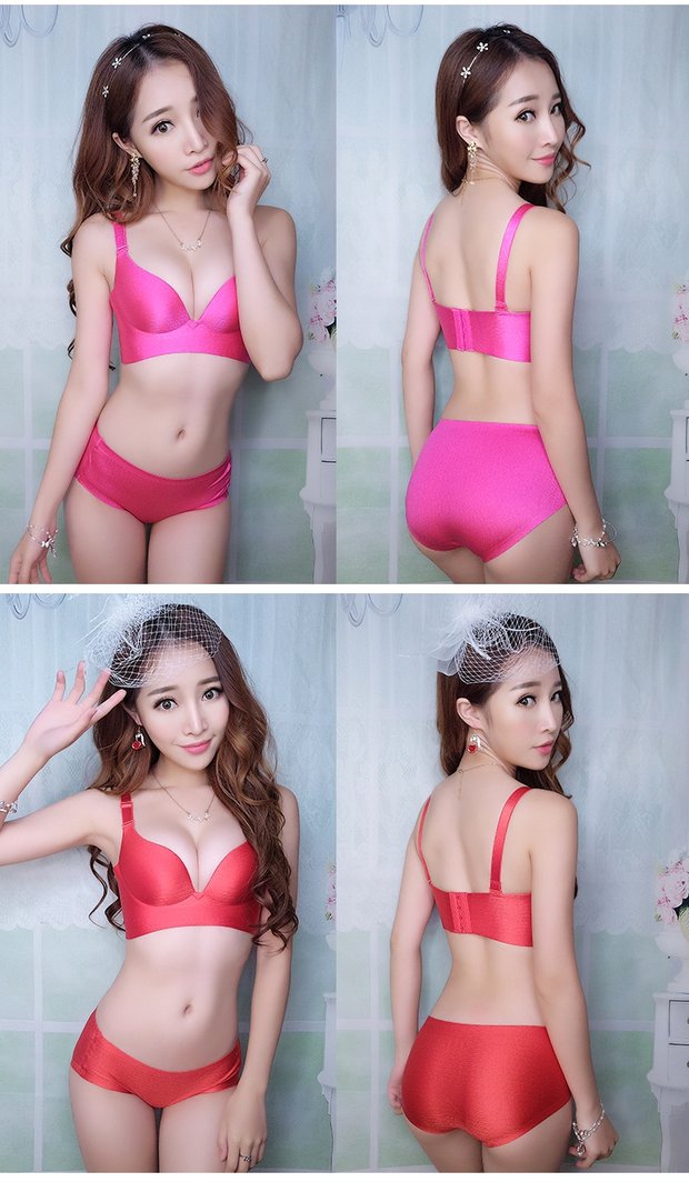 Bộ đồ lót nữ nhỏ ngực dày lên trên chống chảy xệ không có dấu vết gợi cảm gần với bộ ngực không có vòng ngực bằng thép ao nang nguc