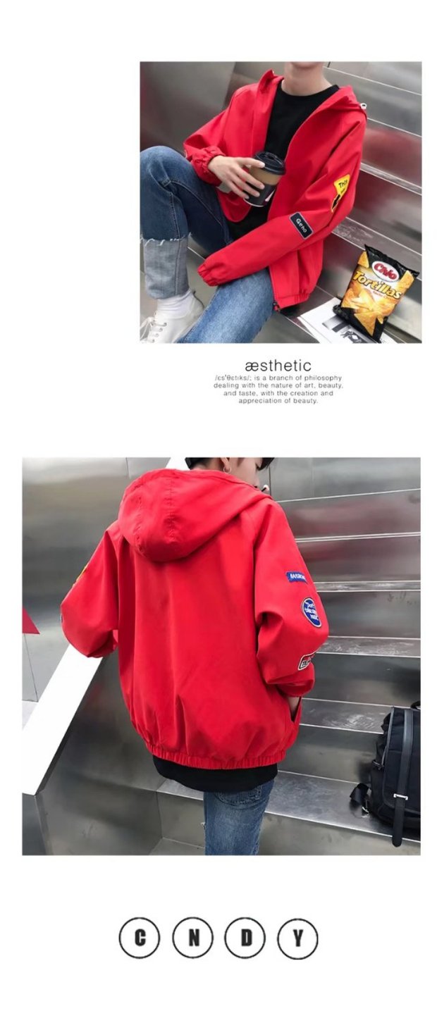 Áo khoác nam mùa xuân và mùa thu bf gió áo khoác trùm đầu Phiên bản Hàn Quốc của xu hướng học sinh đẹp trai đồng phục bóng chày hoang dã kín miệng thủy triều áo khoác bóng chày unisex