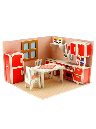 Головоломка, трехмерный домик, конструктор, игрушка, DIY, в 3d формате, мозговой штурм