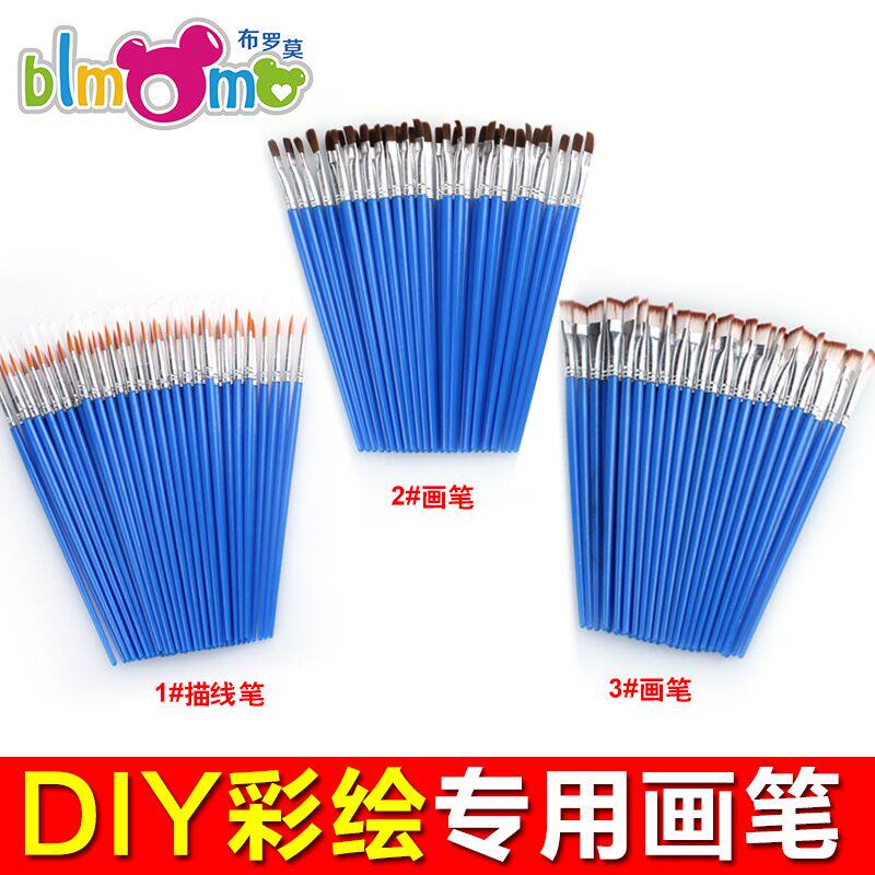 Nylon brush acrylic painting digital oil painting material graffiti plaster doll diy painted white blank hook line pen