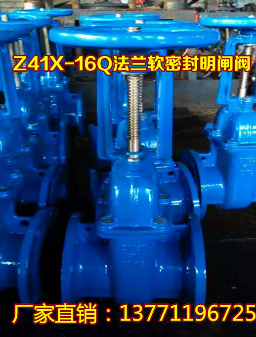 Z41X-16Q bright rod soft seal flange gate valve drain valve waterproof valve fire protection DN5080100250