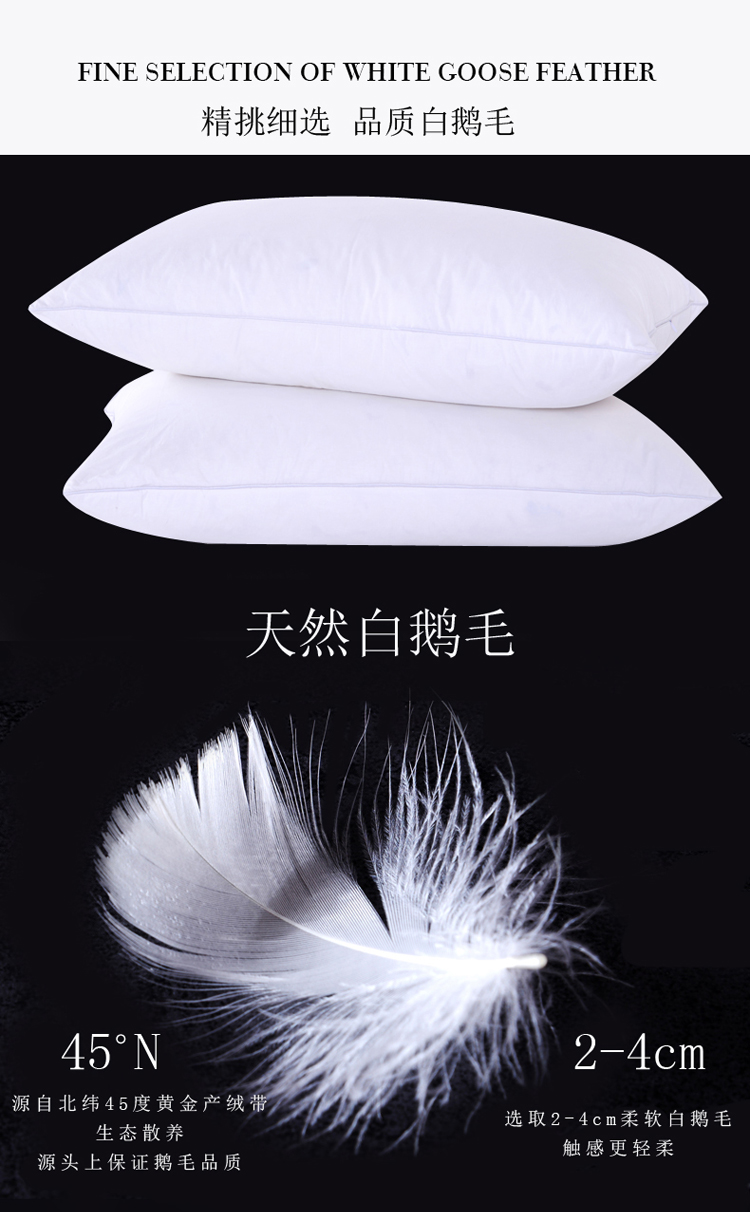 Gối xuống gối 100% lông ngỗng trắng gối khách sạn năm sao đặc biệt gối gối lông gối gối sức khỏe gối gối trúc điều hòa