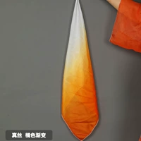 Оранжевый, шелковый, градиент, 50×50см