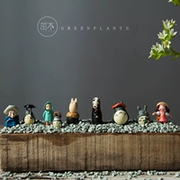 Маленький горшок с маленьким горшками Totoro Tripa Pots с маленьким мхом мховой мох