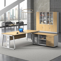 Xiamen Office Furniture Boss Table Brief About Modern Manager Desk Steel Frame Finance Computer Desk Big Bandae