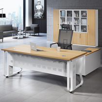 Xiamen Office Furniture Owner Table Brief Modern Manager Supervisor Steel Frame Desk Big Bandae Desk Chair