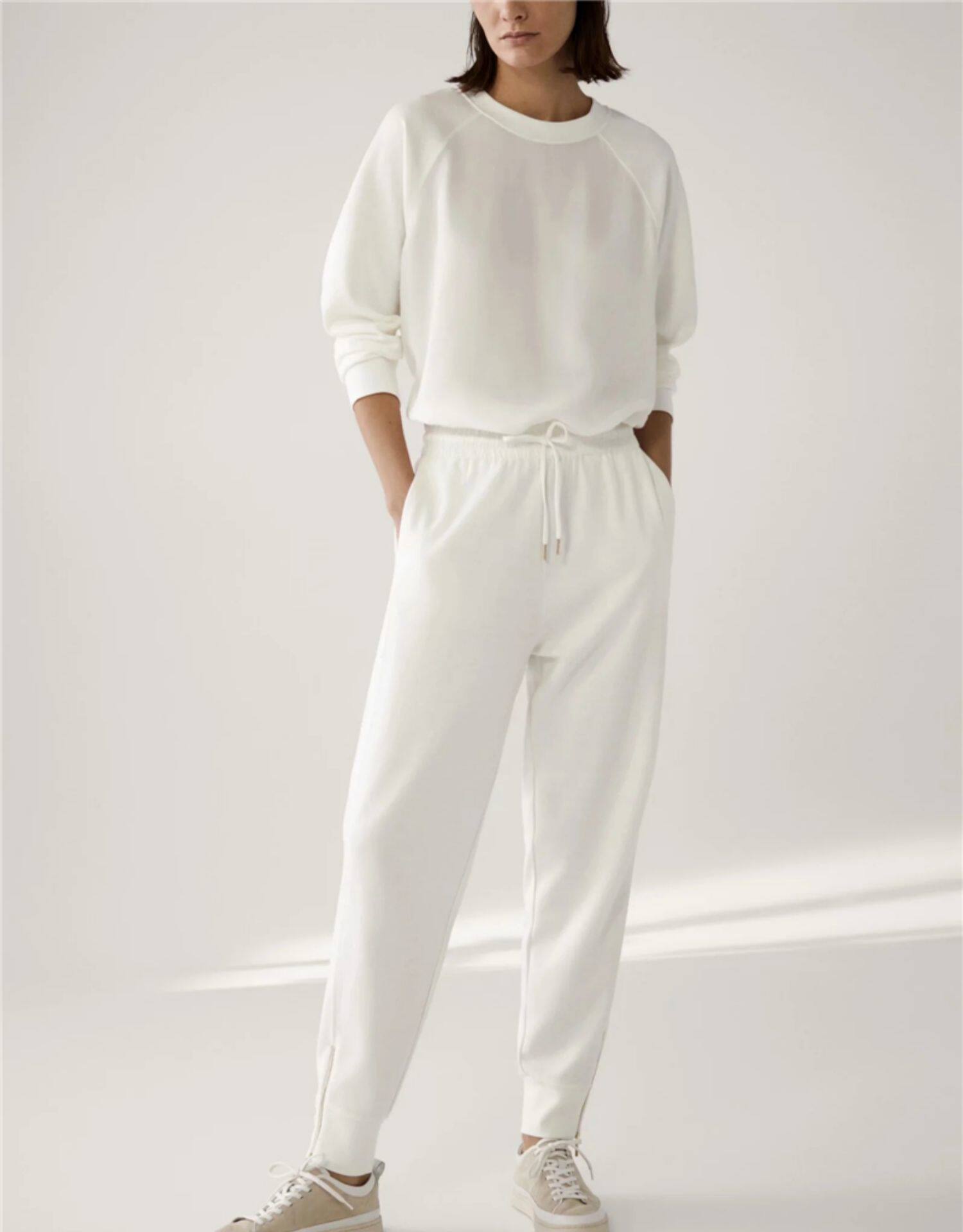 Осенний демисезонный дизайнерский спортивный костюм, свитшот с молнией, штаны, Испания, городской стиль для девушки 