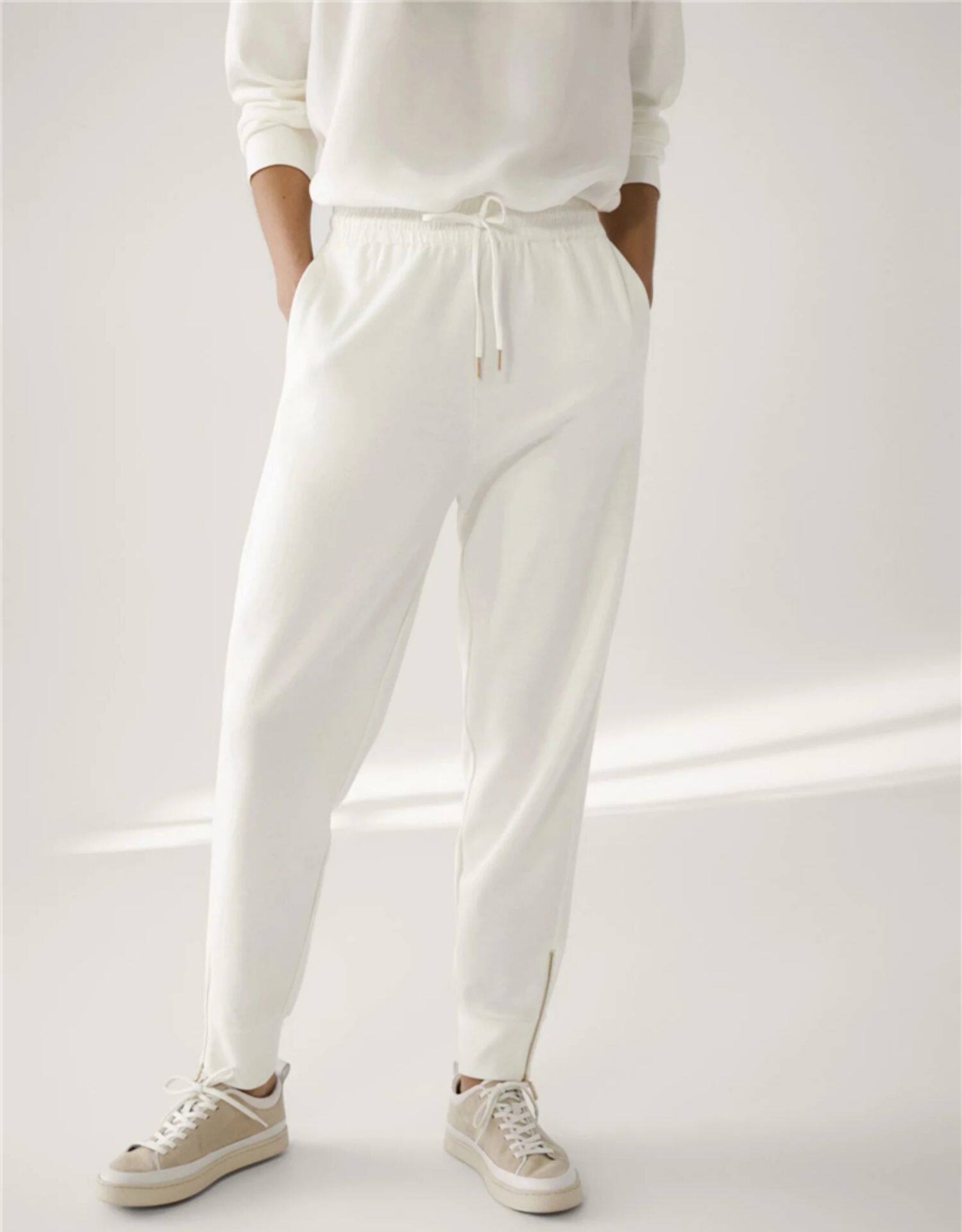 Осенний демисезонный дизайнерский спортивный костюм, свитшот с молнией, штаны, Испания, городской стиль для девушки 