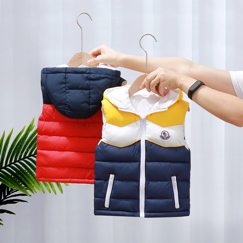 Baby autumn Winter Children's down cotton Machia baby boy girl girl with cap thickened Mclip outside wearing foreign pie