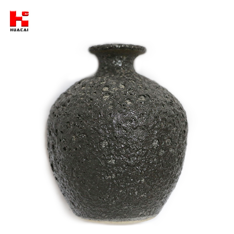 Huacai ceramic glaze High temperature bubble lava glaze Black sandstone ceramic color glaze