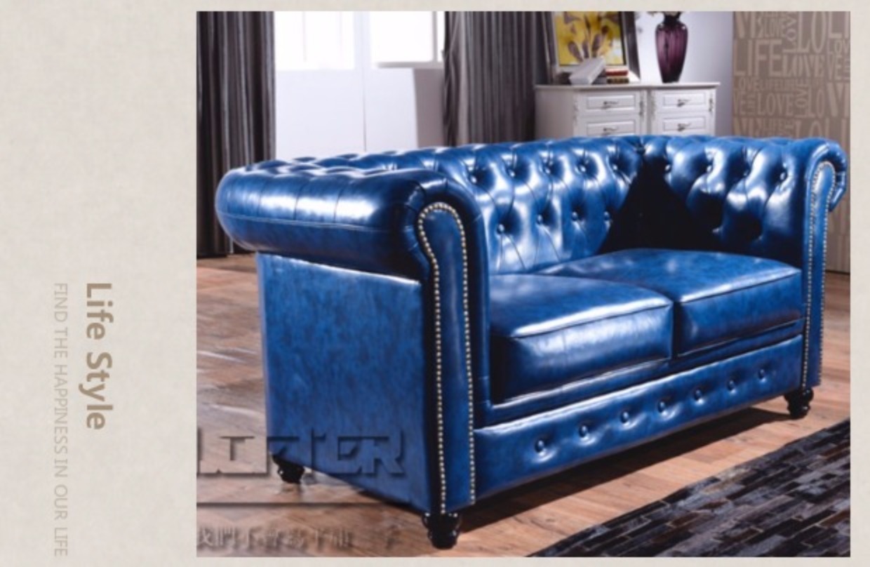 Nước Mỹ da căn hộ nhỏ sofa KTV cafe bar retro da nghệ thuật khóa sofa phòng khách kết hợp - Ghế sô pha đi văng