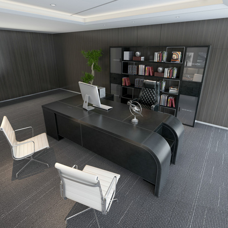 High-end Atmosphere Boss Table Presidents Table Brief Modern Office Furniture Big Bandae Office Manager Desk Chair