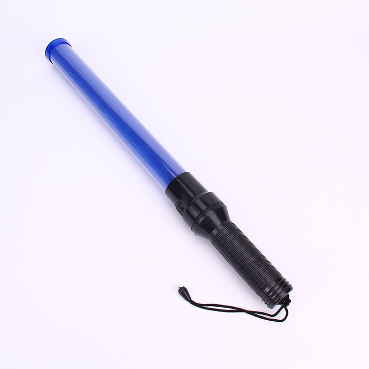 54cm blue traffic baton fluorescent stick Fire safety luminous stick LED evacuation fluorescent stick Warning stick