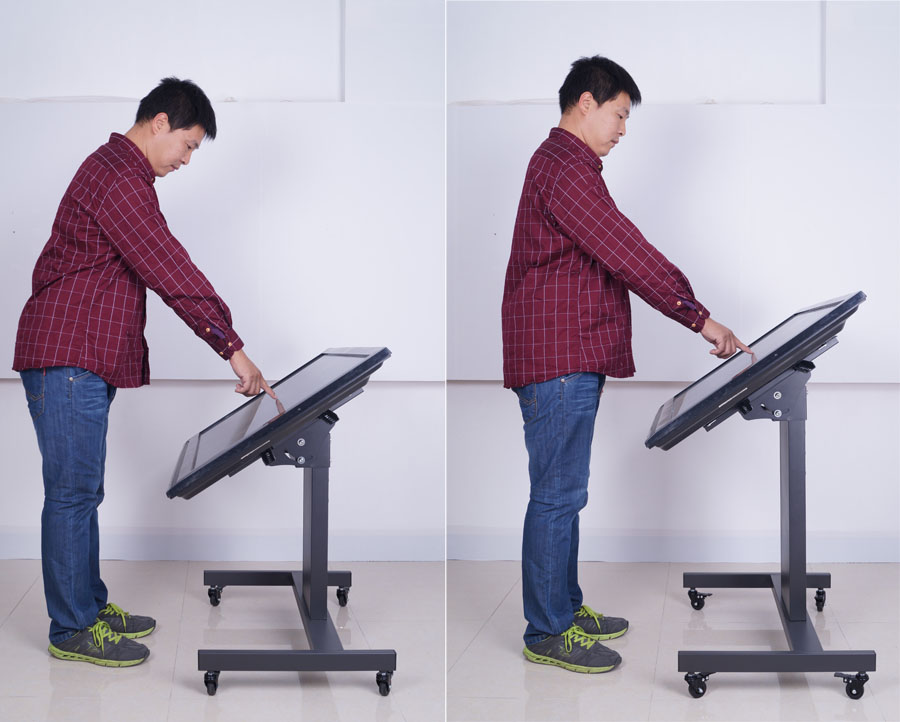 Universal 32-75 inch LCD TV mobile stand podium low cart stage podium floor conference stand