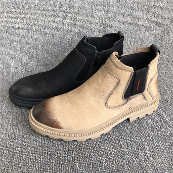 Round comfortable toe fashionable british men's boots martin boots