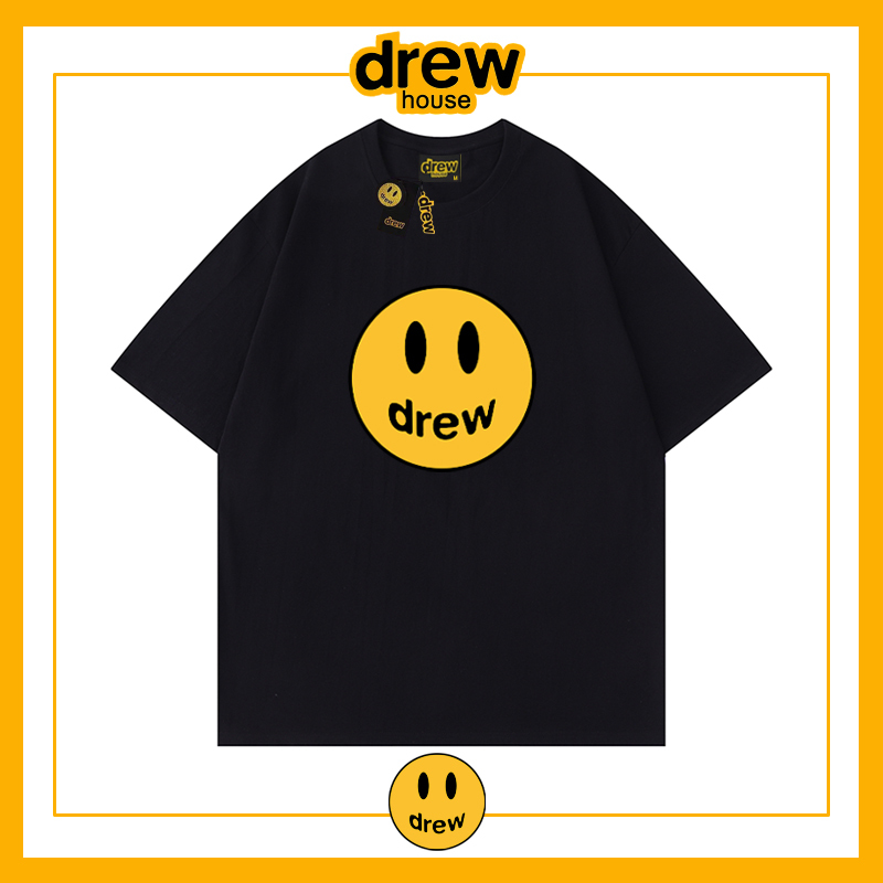 Justin Bieber Drwe Trbottomy Summer Short-Sleeved T-Shirt Bottoming Shirt for Men and Women Couples Pure Cotton Loose Student Half-Sleeve