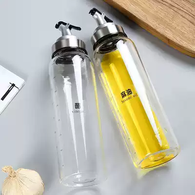 450ML LEAK-PROOF glass oil pot TRANSPARENT WITH scale HOUSEHOLD kitchen seasoning small oil tank vinegar bottle vinegar tank SOY sauce bottle
