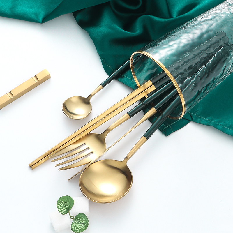 304 stainless steel knife and fork spoon Nordic ins style net red steak western tableware set household fork spoon chopsticks - Taobao